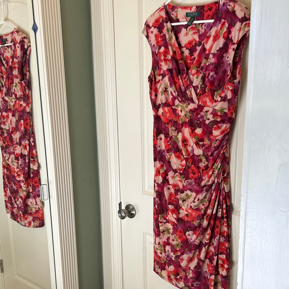 Ralph Lauren Floral V-Neck LAUREN BY Ralph Lauren Dress
